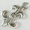 Fleur-de-lis, Silver Alloy 15x24mm, Ni-free, Pb-free